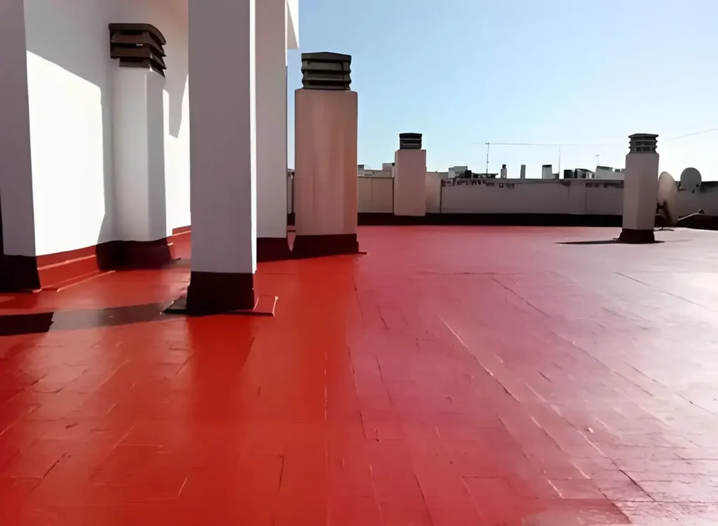Terraza cubierta impermeabilizada realizada por Los Pintores Avila